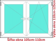 Okna O+OS SOFT šířka 105 a 110cm x výška 110-125cm
